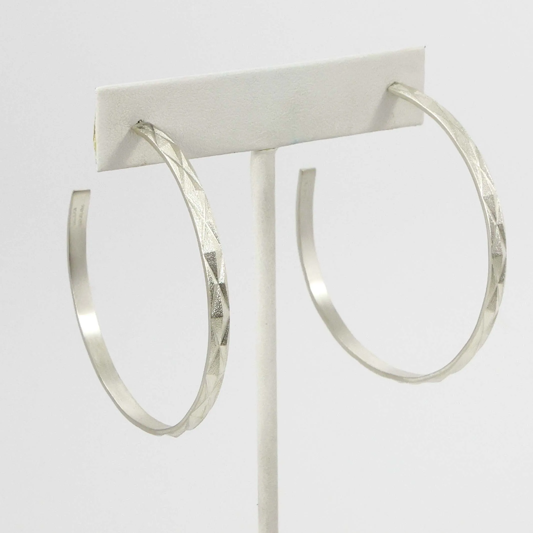 Diamond Peak Hoop Earrings