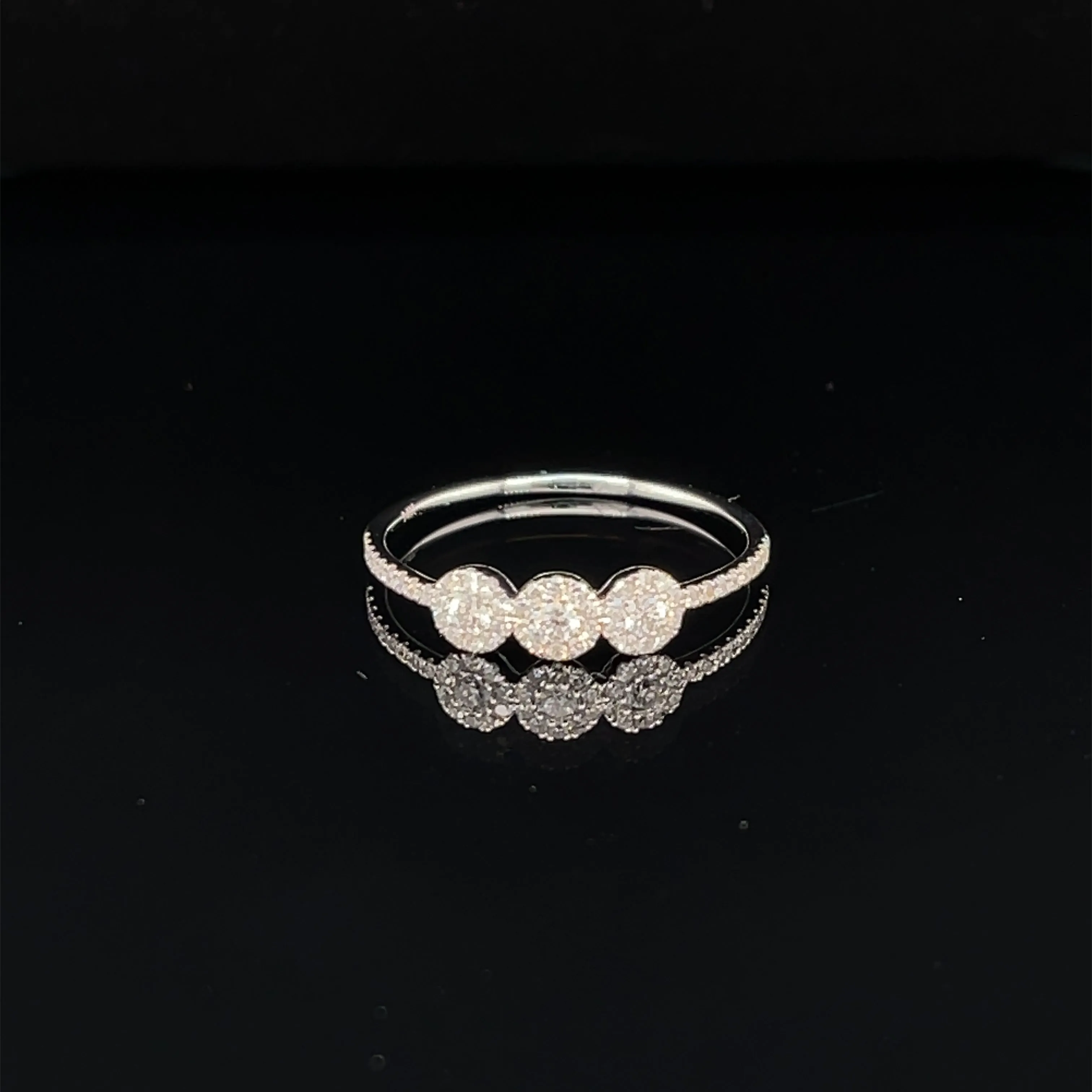 Diamond Triple Halo Dream Ring in 14k White Gold - #154 KAR59373A-004