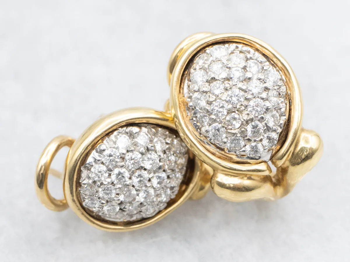 Elegant Diamond Encrusted Stud Earrings