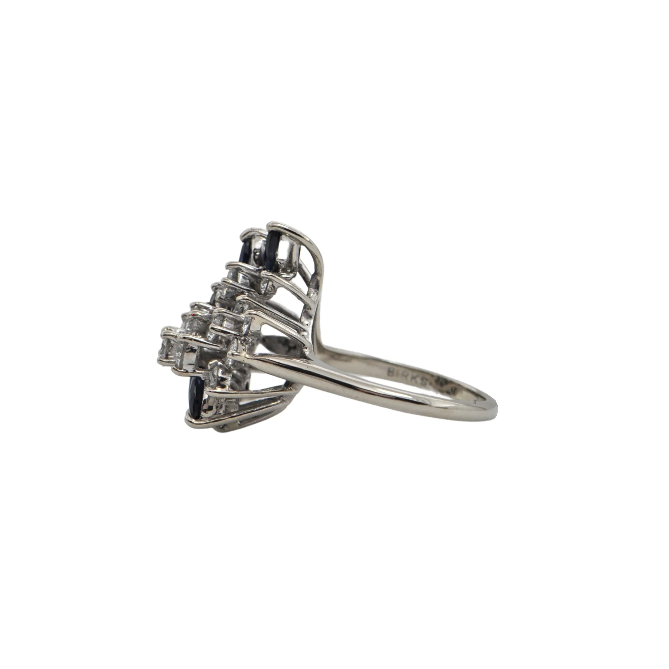 Estate Birks Sapphire and Diamond 14K Gold Ring