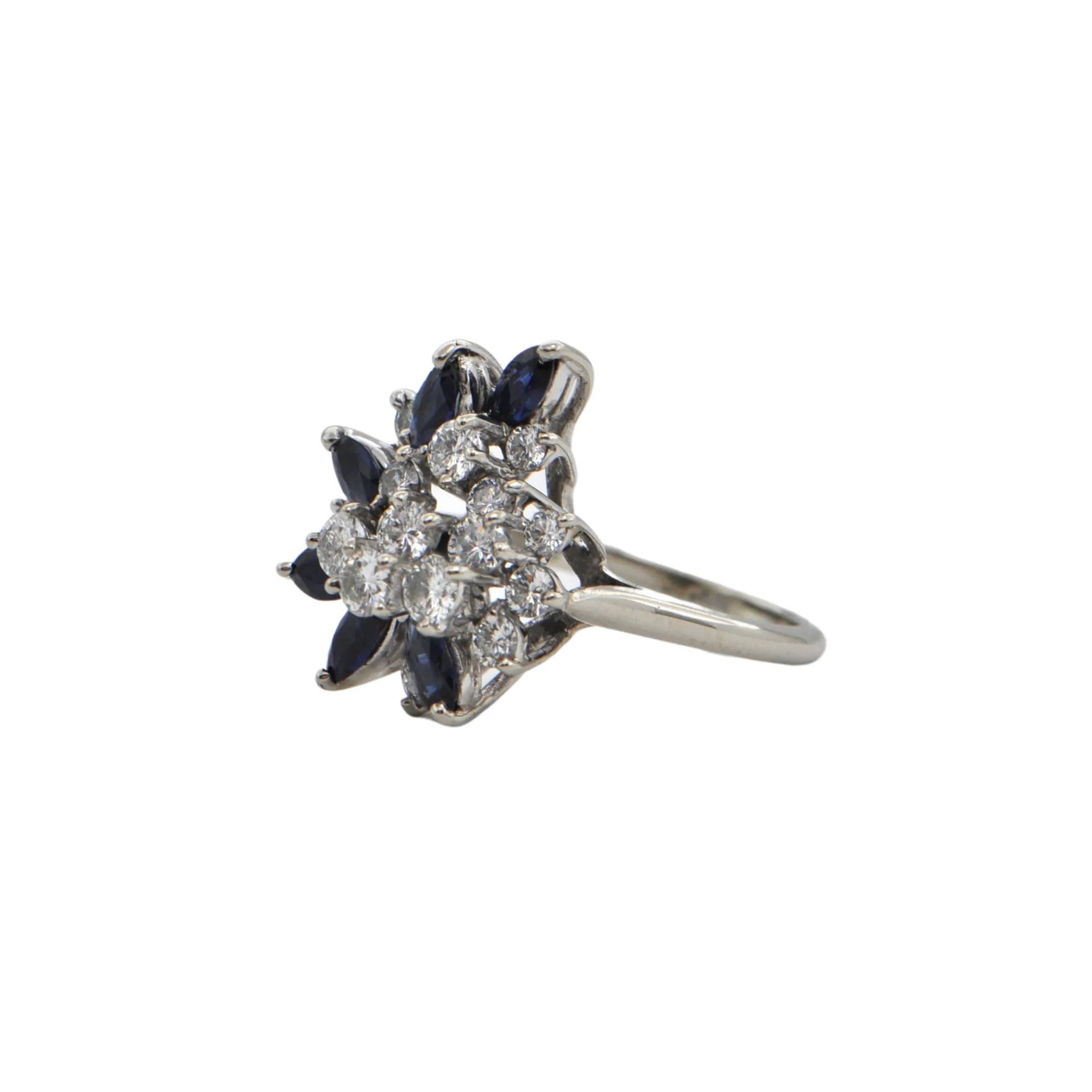 Estate Birks Sapphire and Diamond 14K Gold Ring
