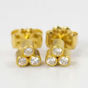 Gold and Diamond Earrings