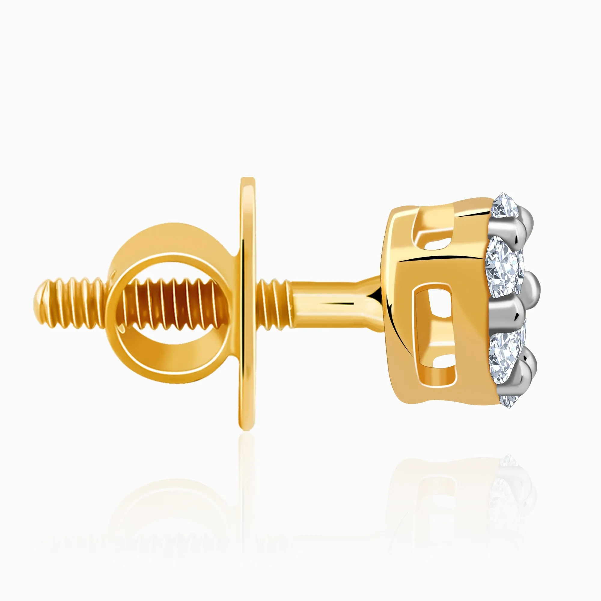 Gold Cute Spark diamonds Studs