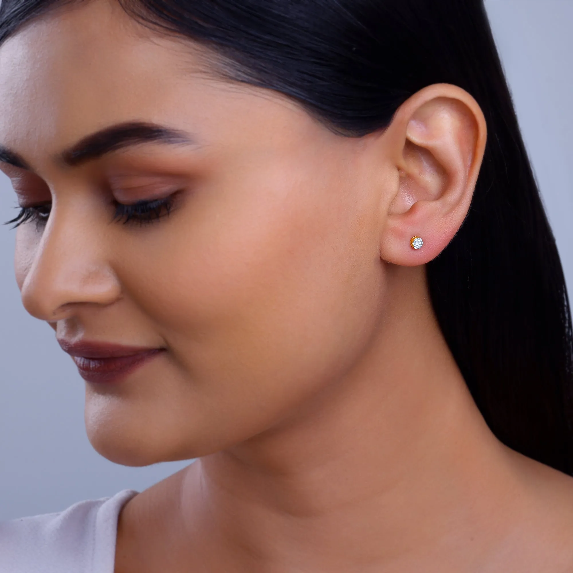 Gold Cute Spark diamonds Studs
