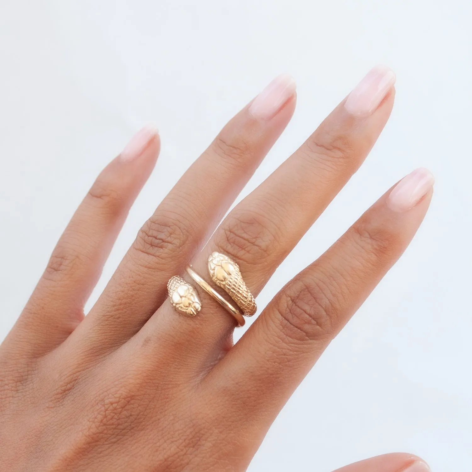 Gold Double Snake Ring
