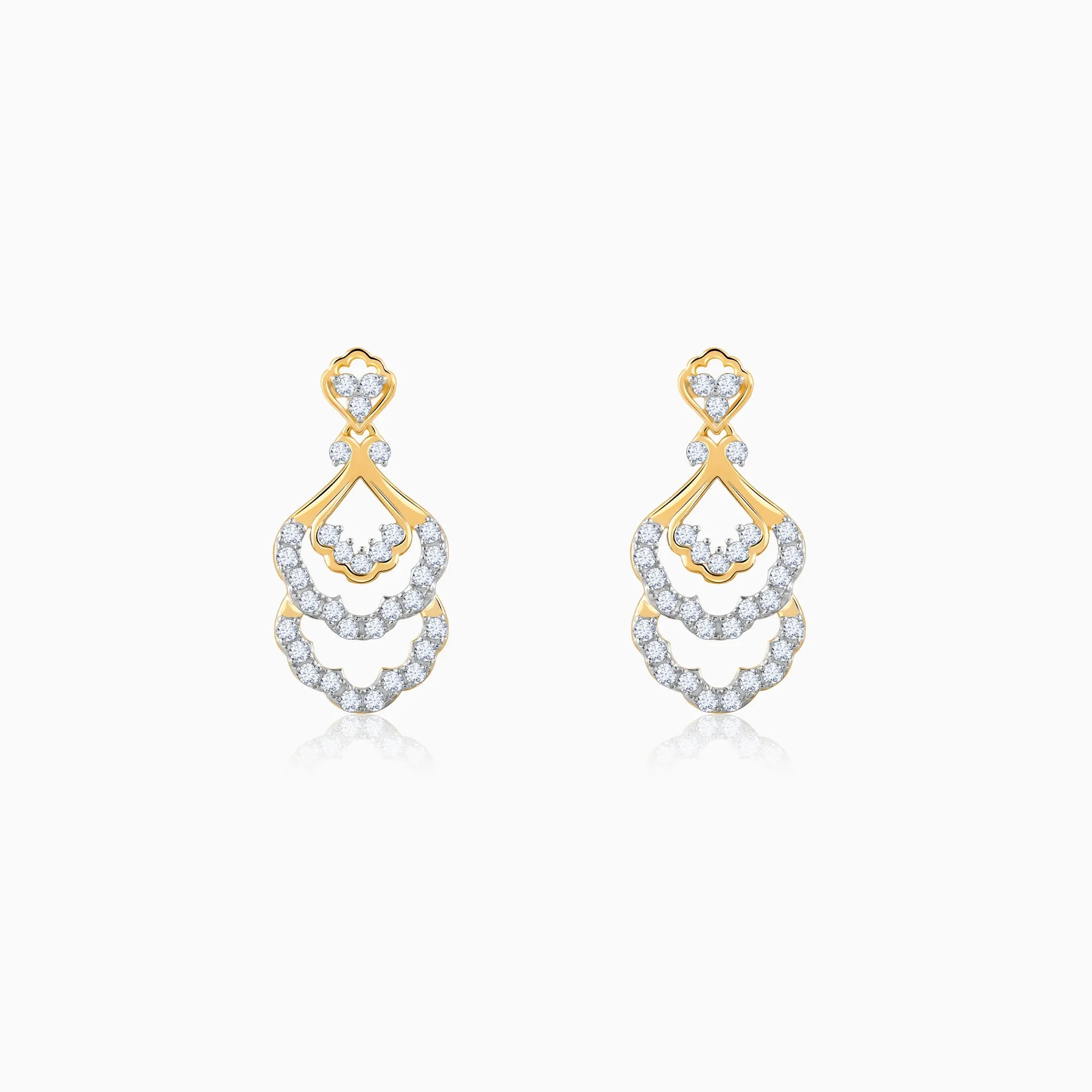 Gold Nevara Diamond Earrings
