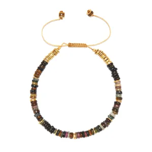 Gold-plated pearl bracelet 18k yellow gold assembled with tourmaline