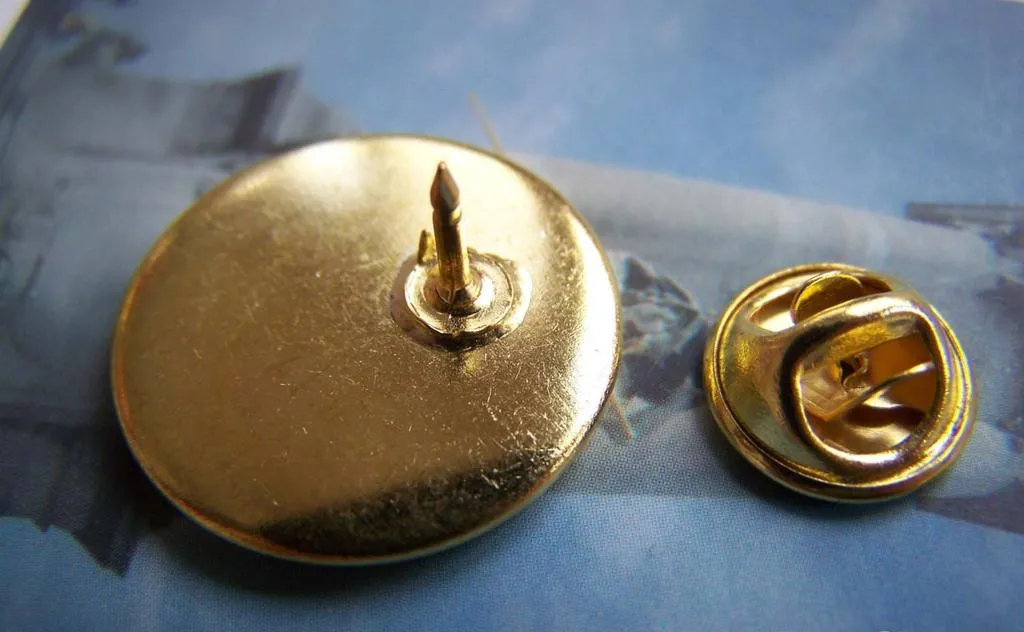 Gold Tie Tack Clutch Lapel Pin Brooch 20mm Bezel Set of 10 A5157