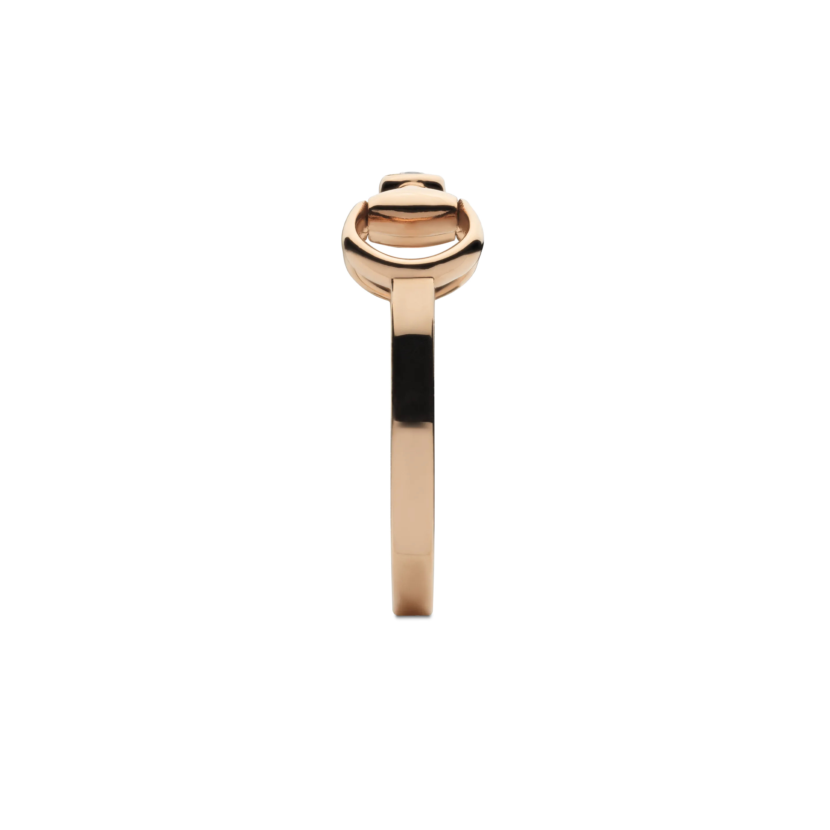 Gucci Horsebit 18ct Rose Gold 0.03ct Diamond Ring