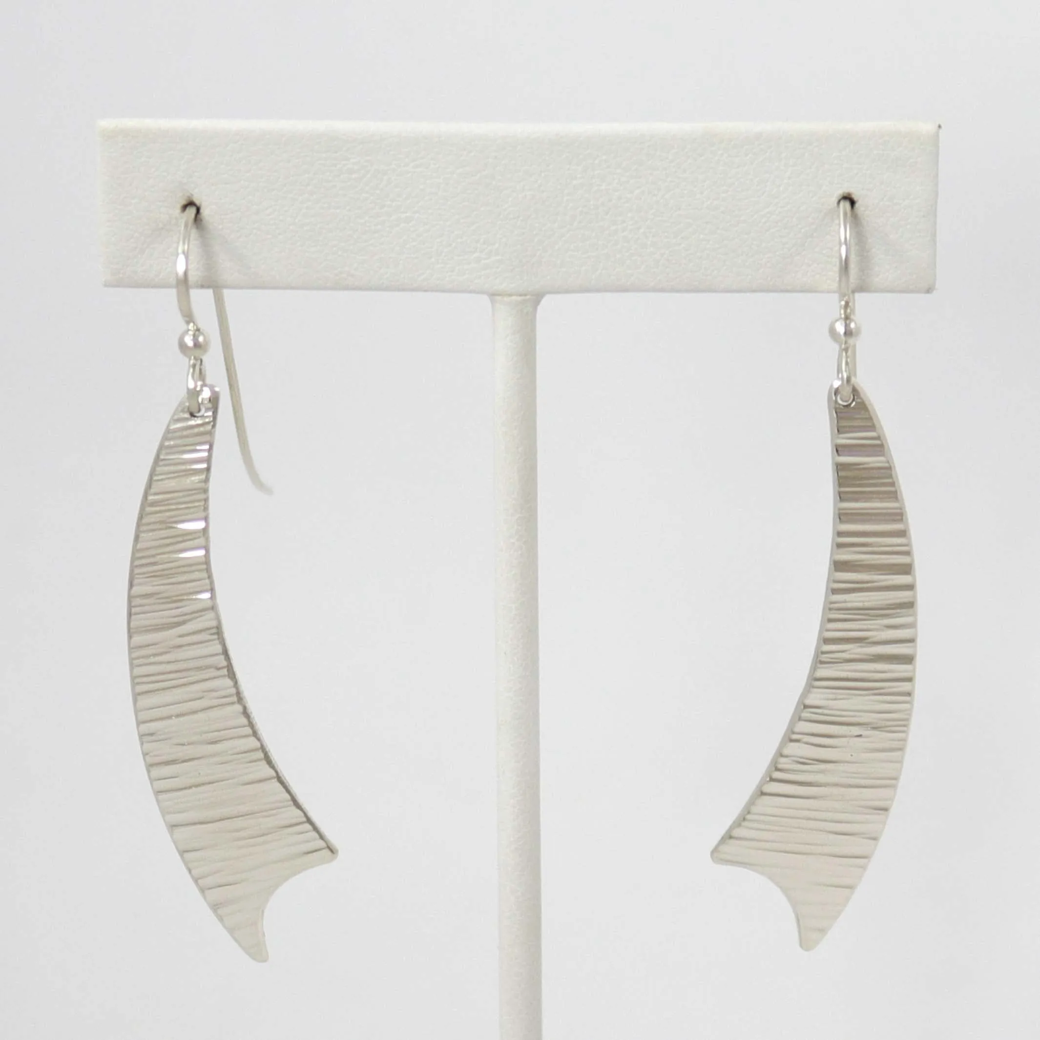 Hammered Silver Earrings