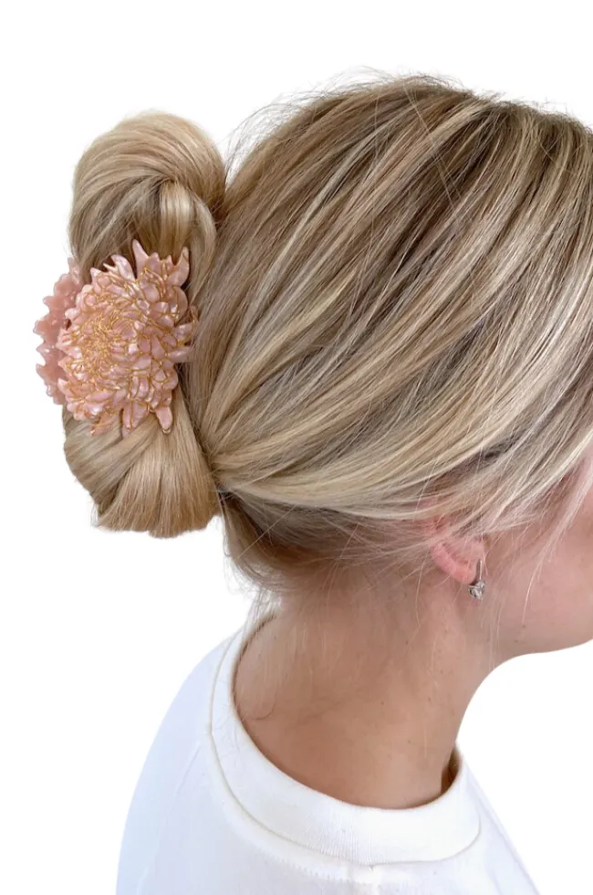 Hand-Painted Birth Flowers Hair Claw Clip