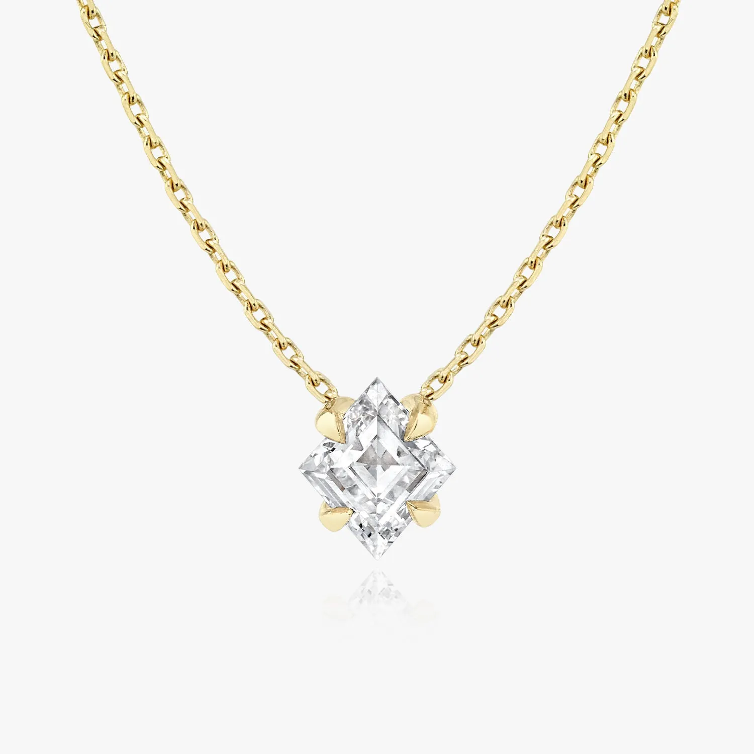 Iconic Lozenge 14K Gold Necklace w. Lab-Grown Diamonds, 0.75 ct.