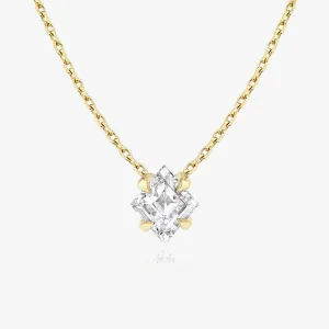 Iconic Lozenge 14K Gold Necklace w. Lab-Grown Diamonds, 0.75 ct.