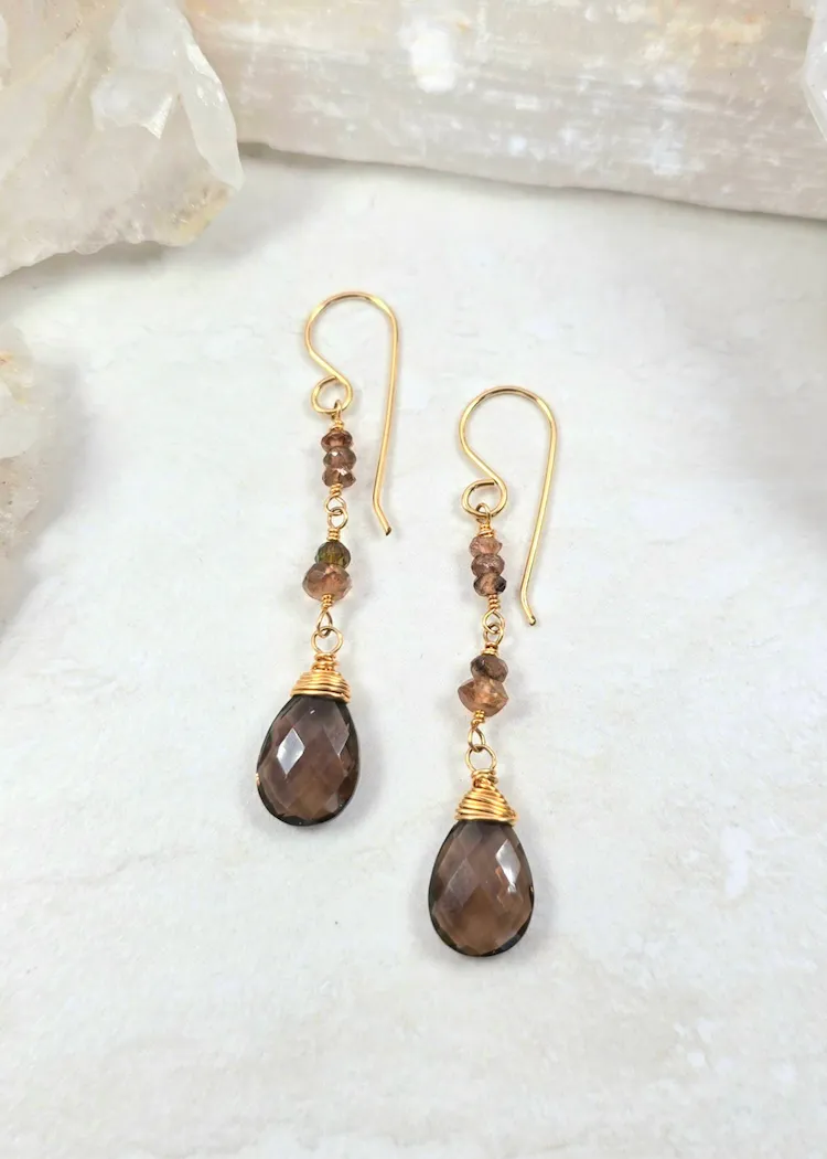 James   Jezebelle | Andalucite   Honey Quartz Drops