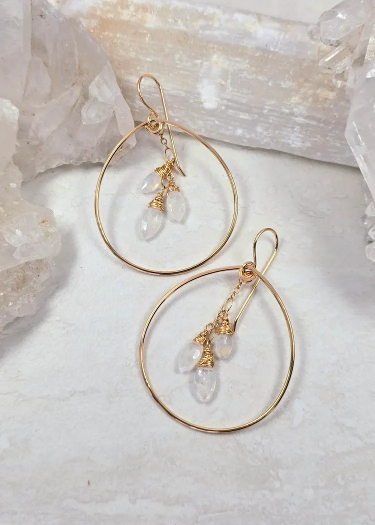 James   Jezebelle | Moonstone Hoop
