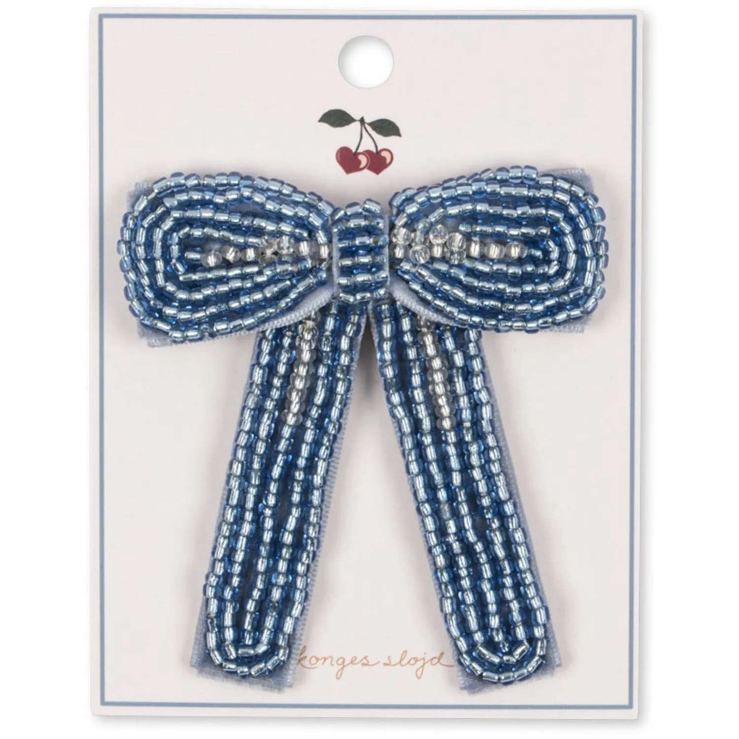 Konges Sl?jd Ashley Blue Celebration Pearl Bow Hair Clip