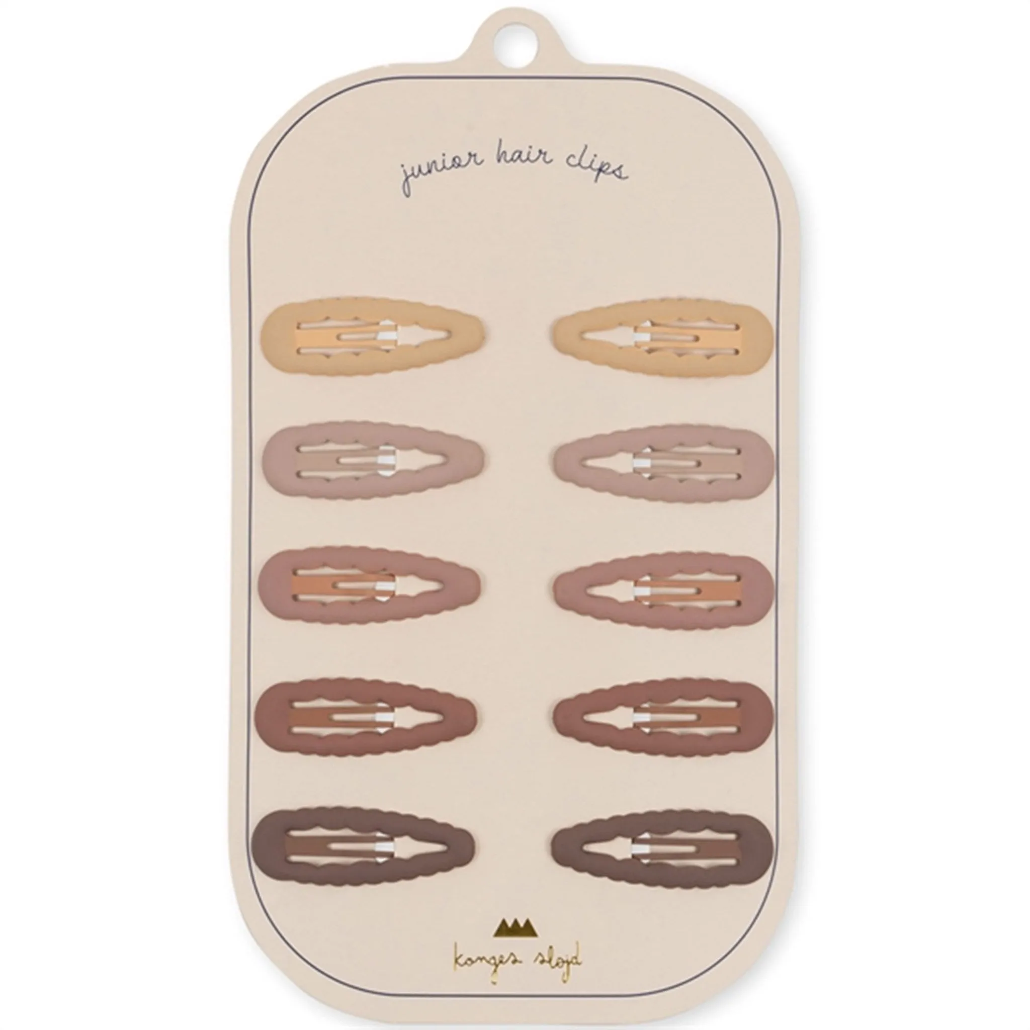 Konges Sljd Hair Clips Junior Scallop 10-pack Rosie Shade