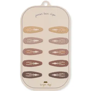 Konges Sljd Hair Clips Junior Scallop 10-pack Rosie Shade