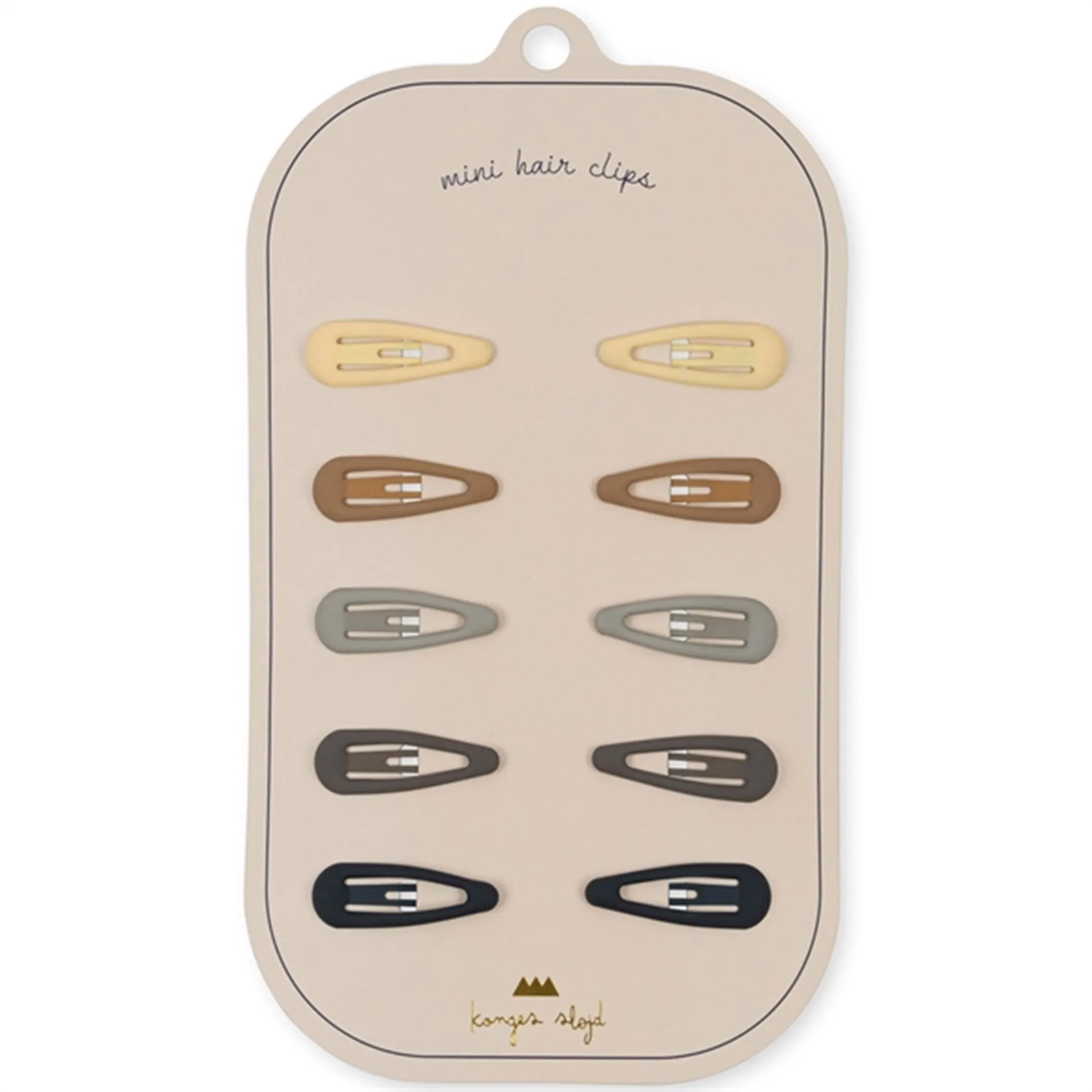 Konges Sljd Hair Clips Mini Drops 10-pack Blue Shades