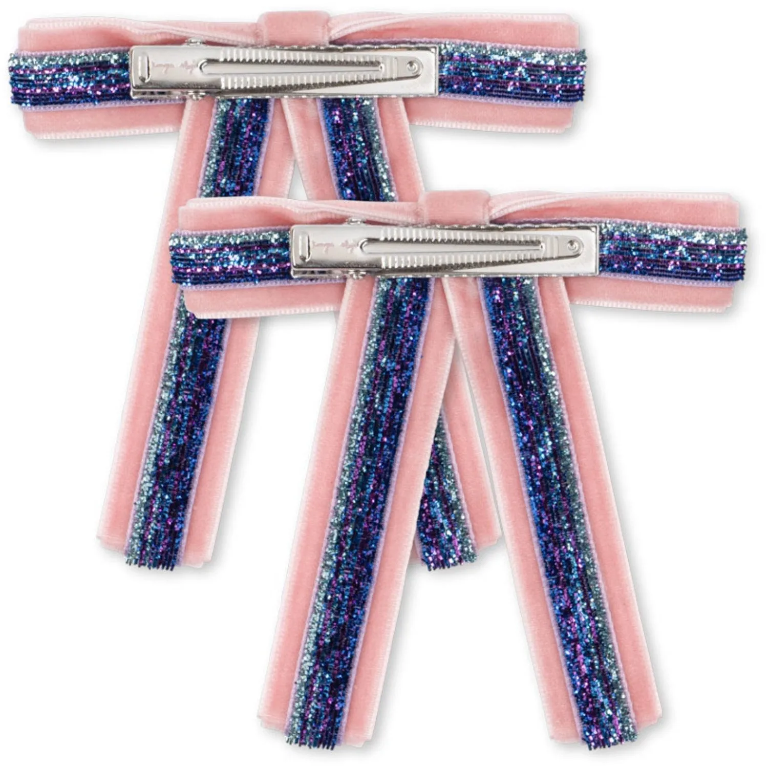 Konges Sl?jd Mellow Rose 2 Pack Long Velvet Bow Hair Clips
