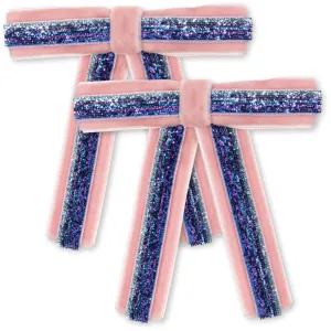Konges Sl?jd Mellow Rose 2 Pack Long Velvet Bow Hair Clips