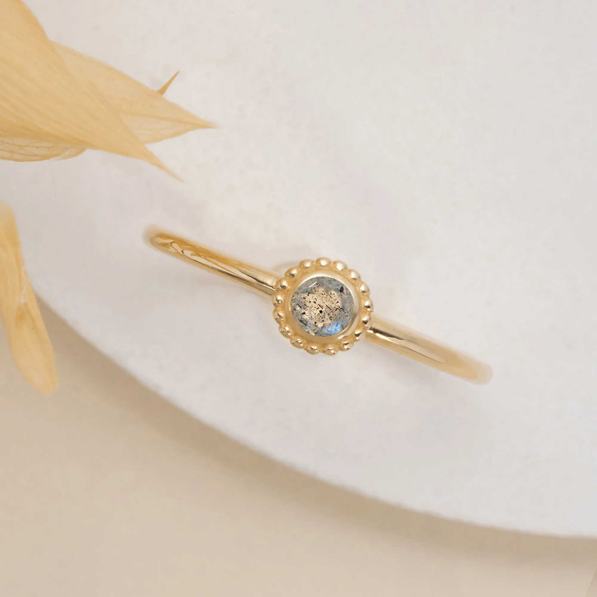 Labradorite Art Deco Ring, Winnie