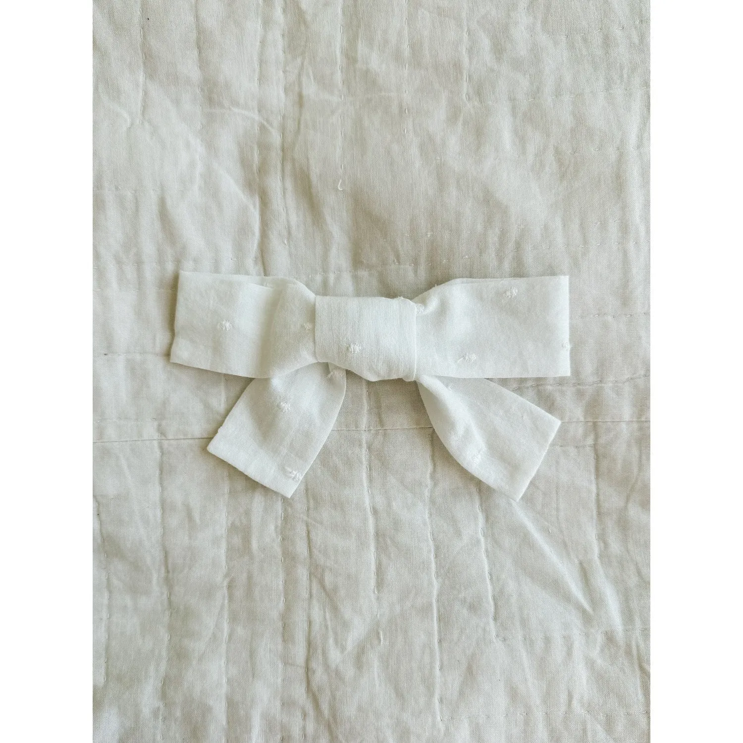 Lalaby Big Hair Bow - White Dot