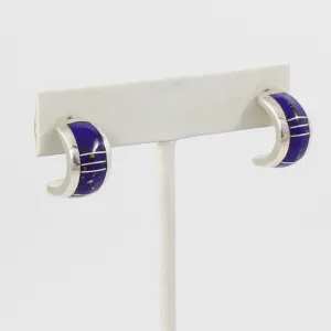 Lapis Hoop Earrings