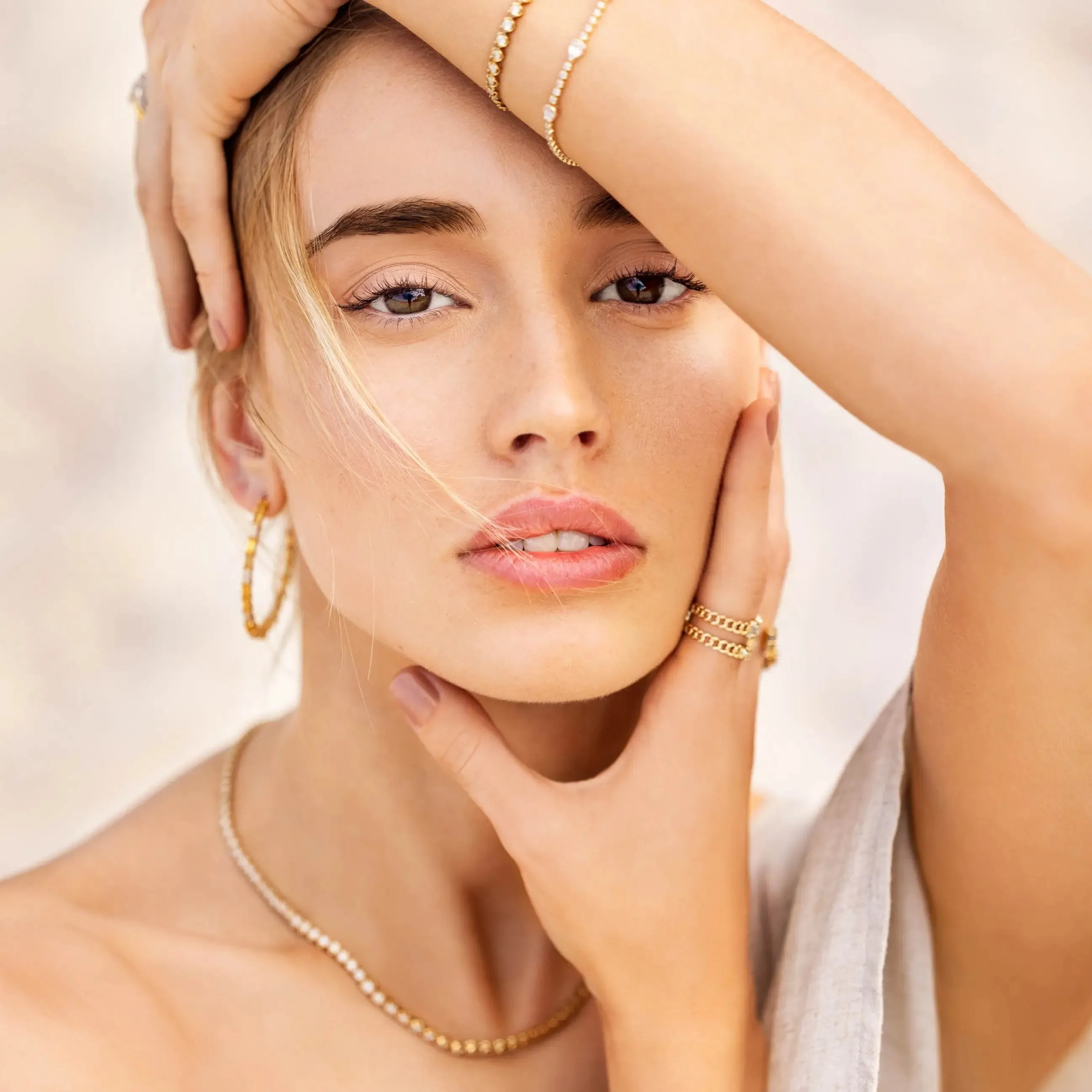 Long Diamond Graduated Tennis Necklace