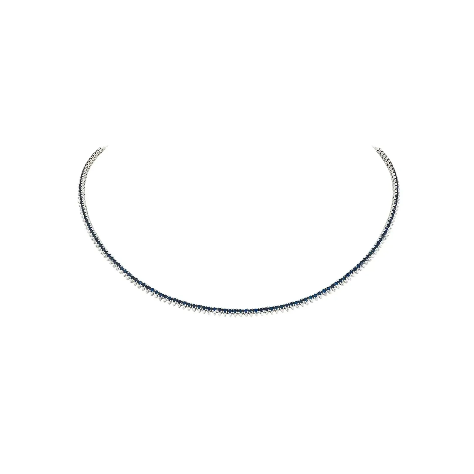 Lorena Blue Sapphire Tennis Necklace