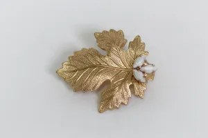 Made to Order * Fig Leaf Pearls Barrette