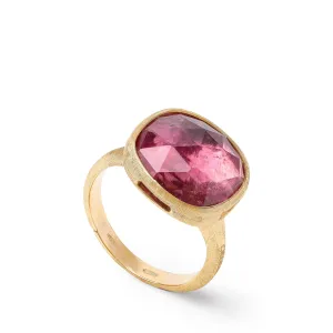 Marco Bicego Jaipur 18ct Yellow Gold Pink Tourmaline Large Ring