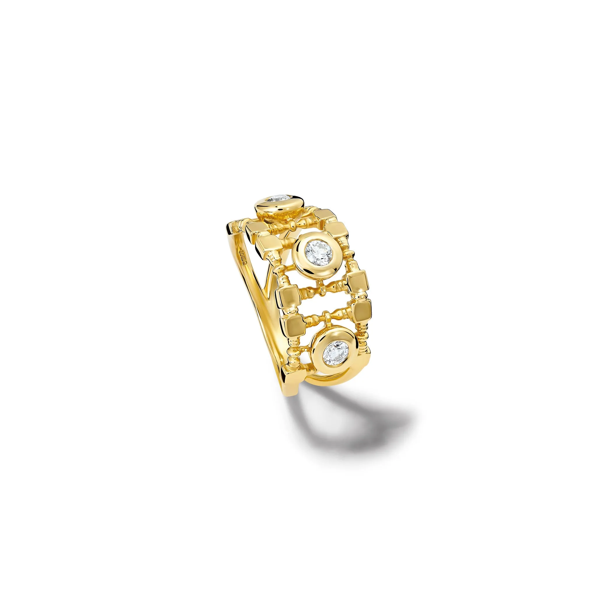 Mashrabiya Trellis Ring Yellow Gold - Diamond