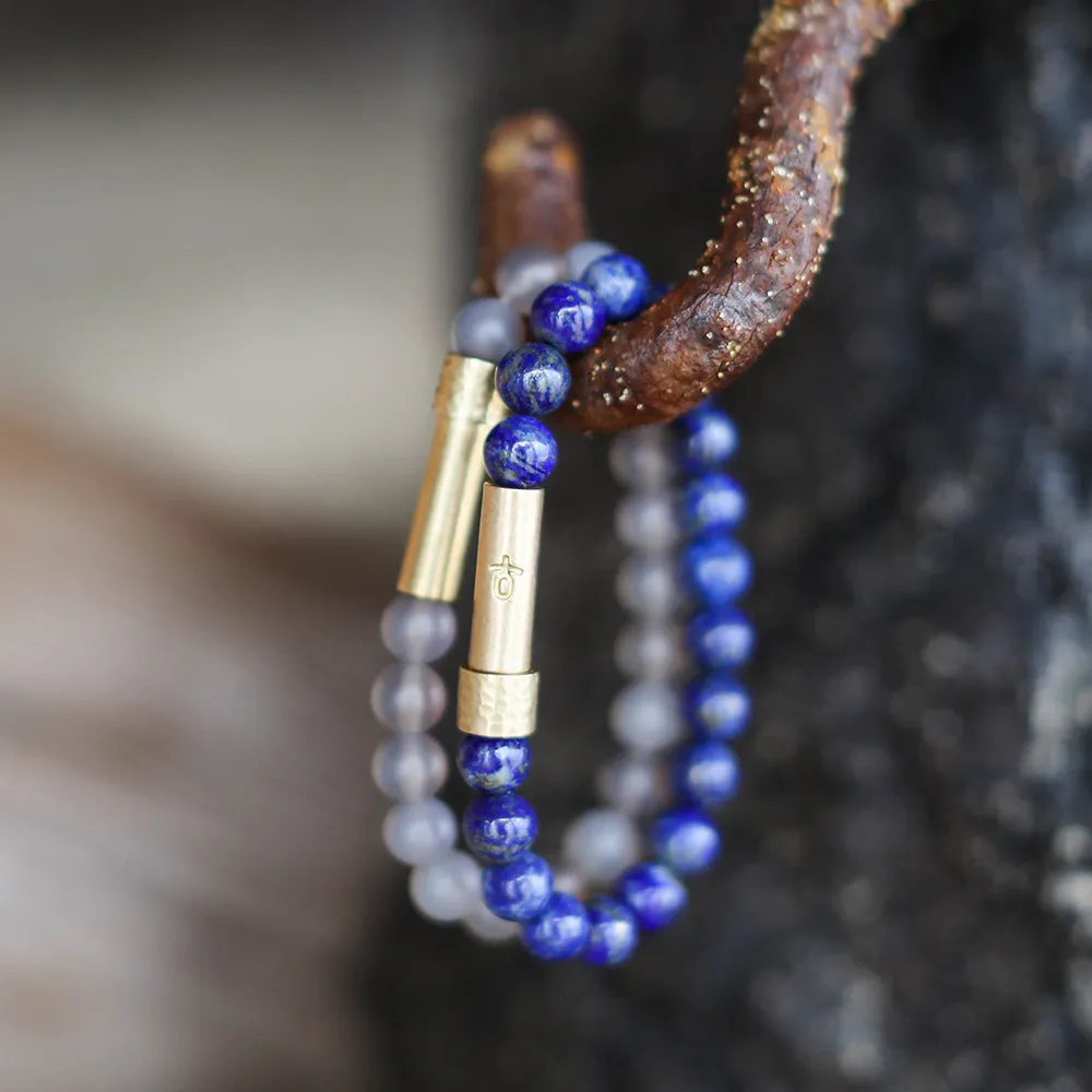 Matte Grey Agate Intention Bracelet