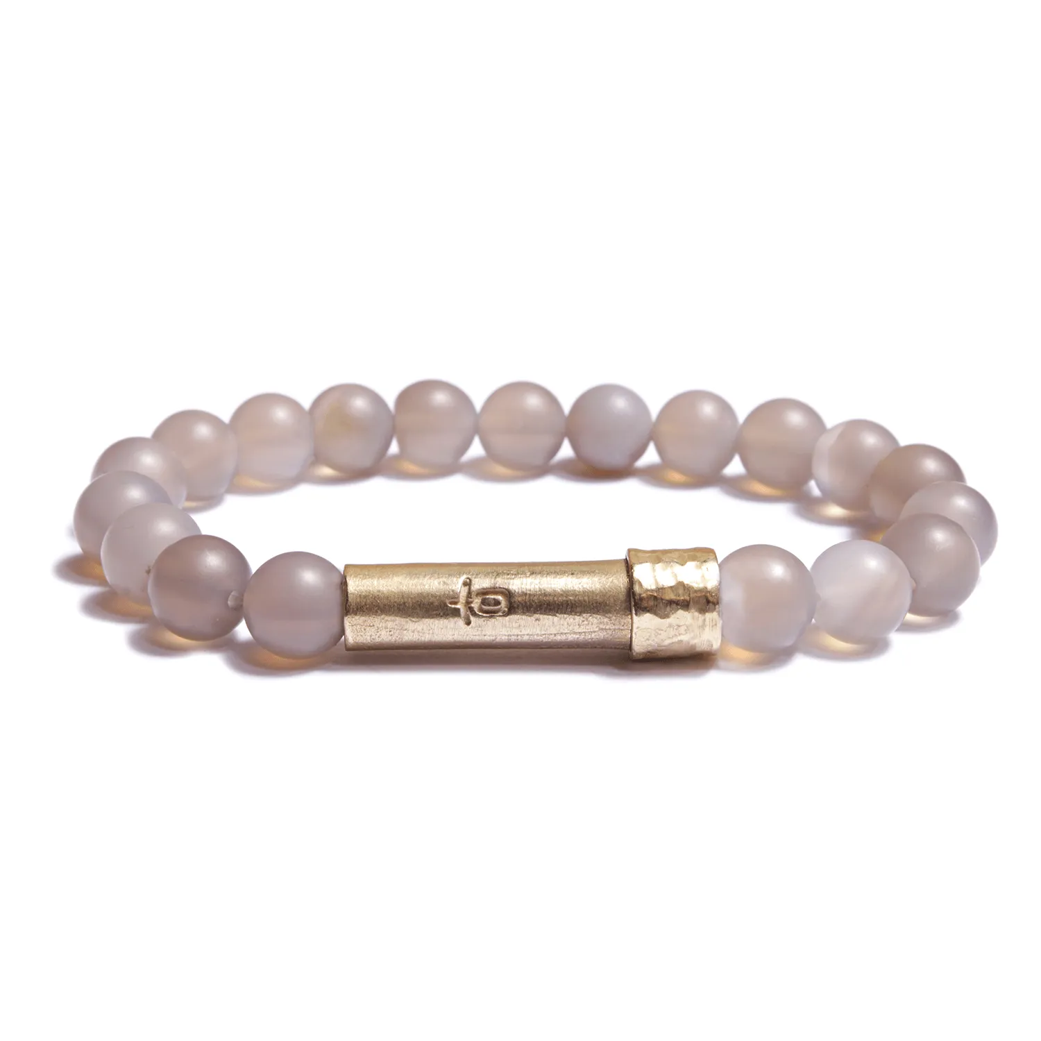 Matte Grey Agate Intention Bracelet