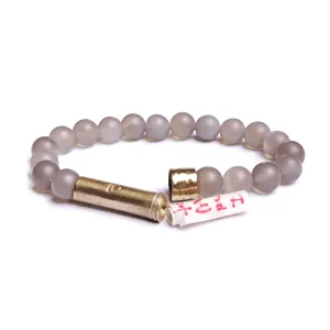 Matte Grey Agate Intention Bracelet