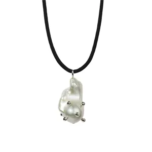 Meadowlark Anemone Pearl Necklace - Sterling Silver