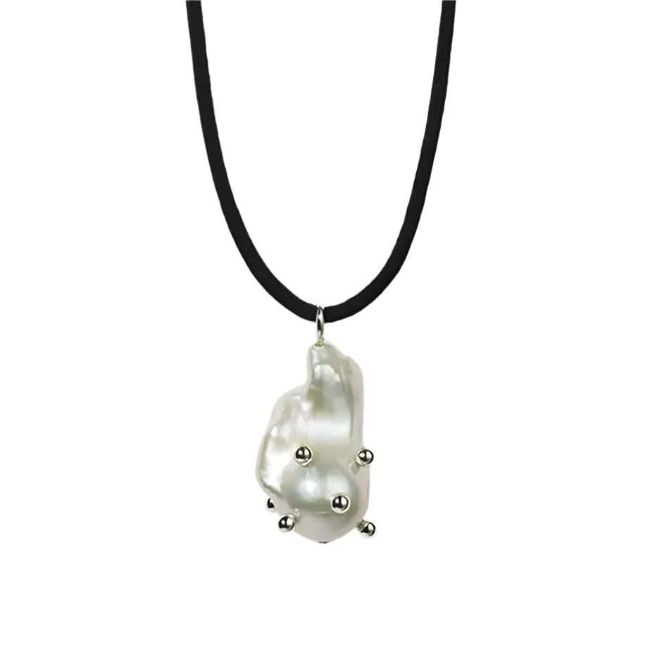 Meadowlark Anemone Pearl Necklace - Sterling Silver