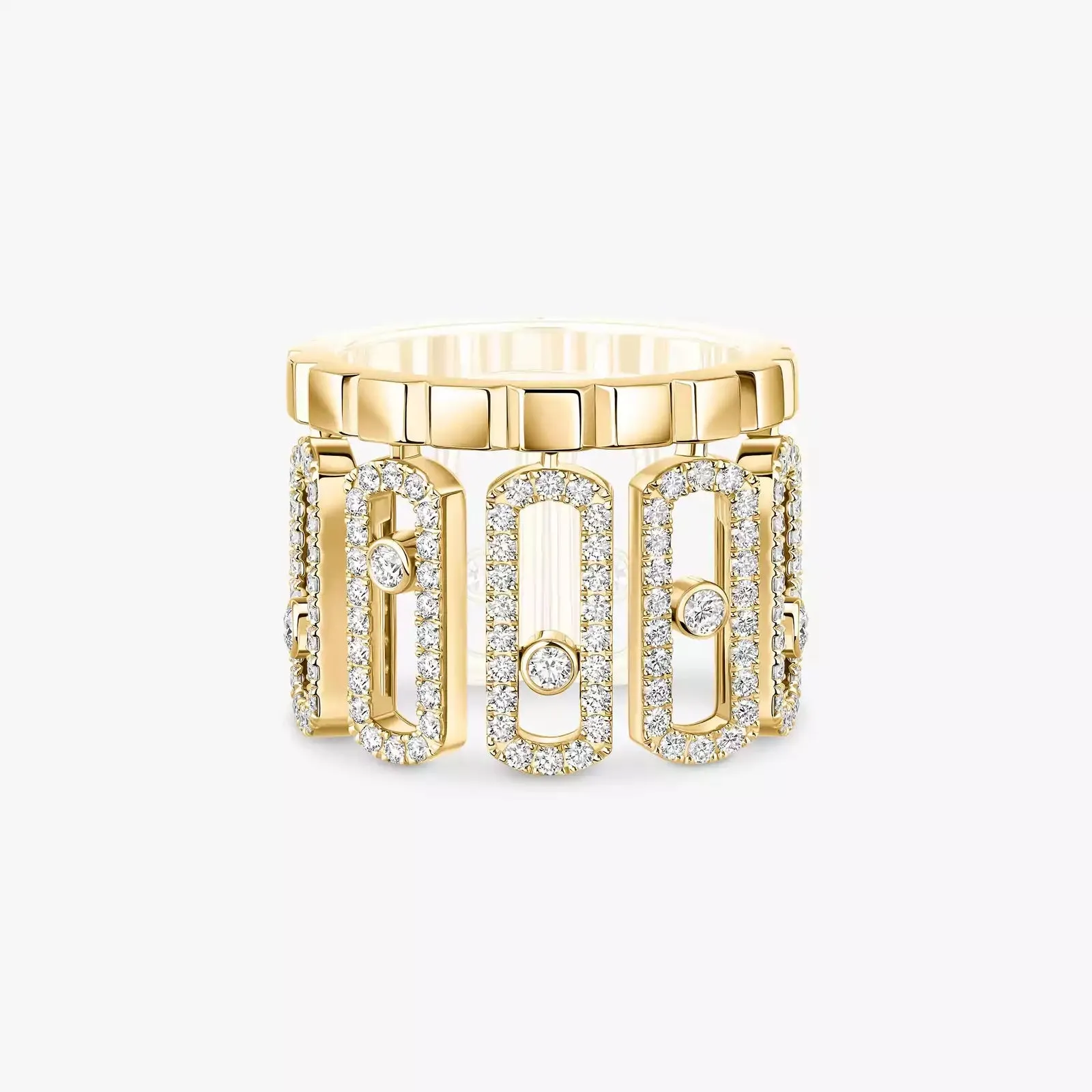 Messika Move Iconica Pav 18ct Yellow Gold 1.40ct Diamond Ring