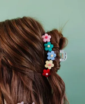 Multicolored Blossom Claw Clip
