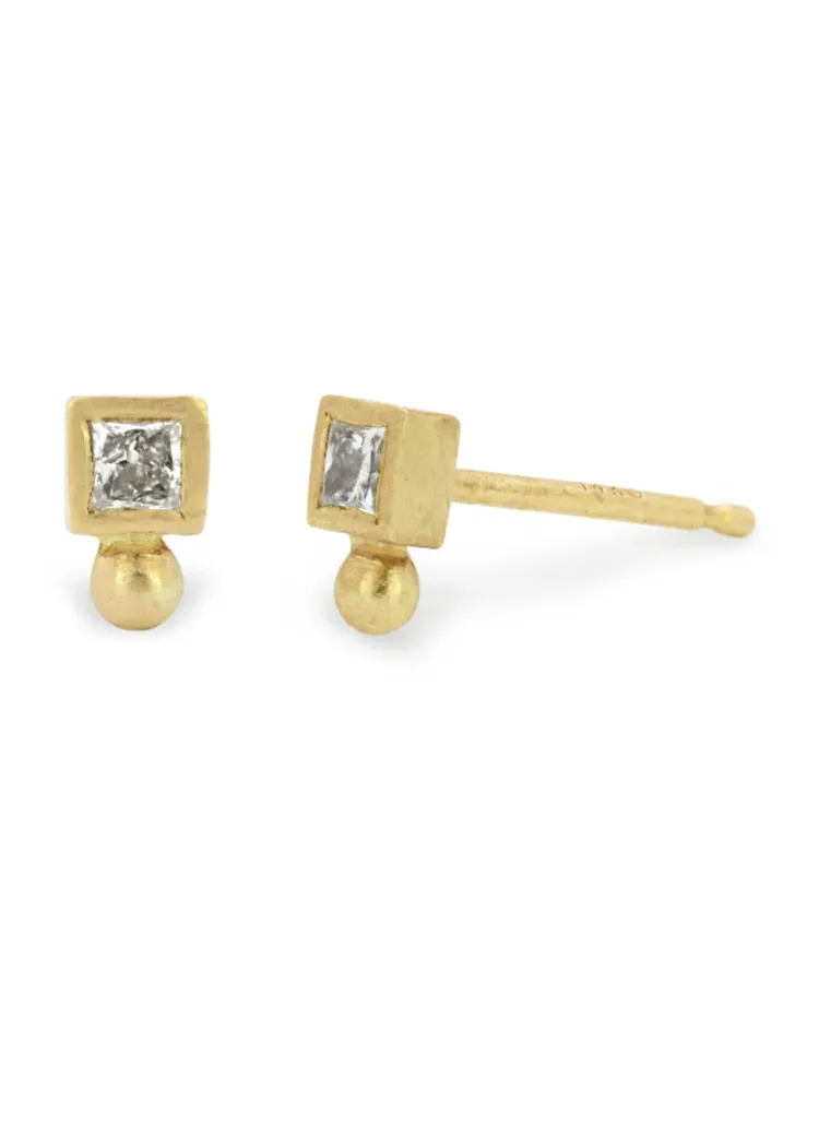 Nikki Nation | Square Dot Studs