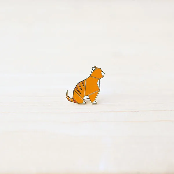 Origami Pin ?C Tabby Cat