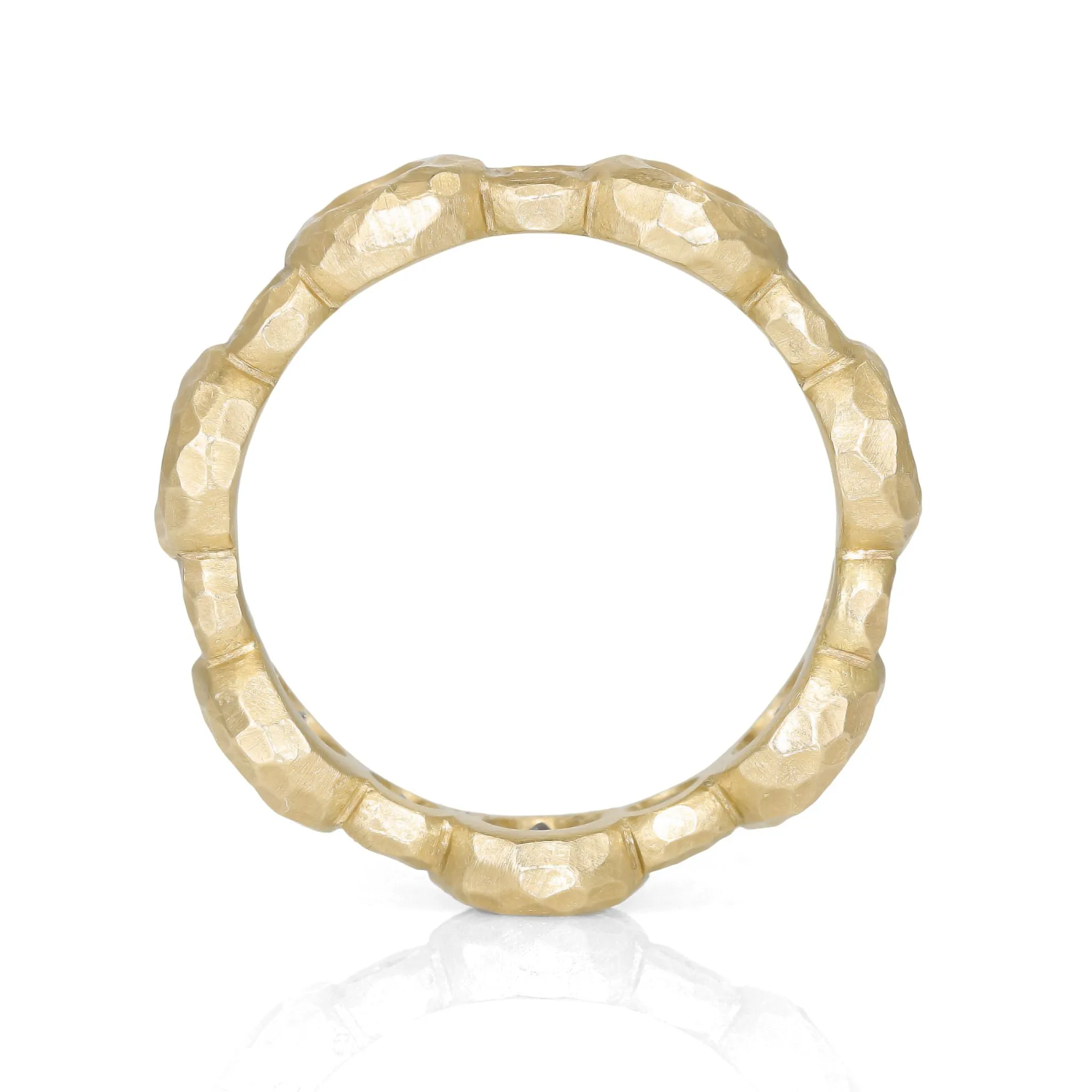 Pamela Froman Paraiba Tourmaline   Tanzanite Gold Eternity Bubble Band Ring