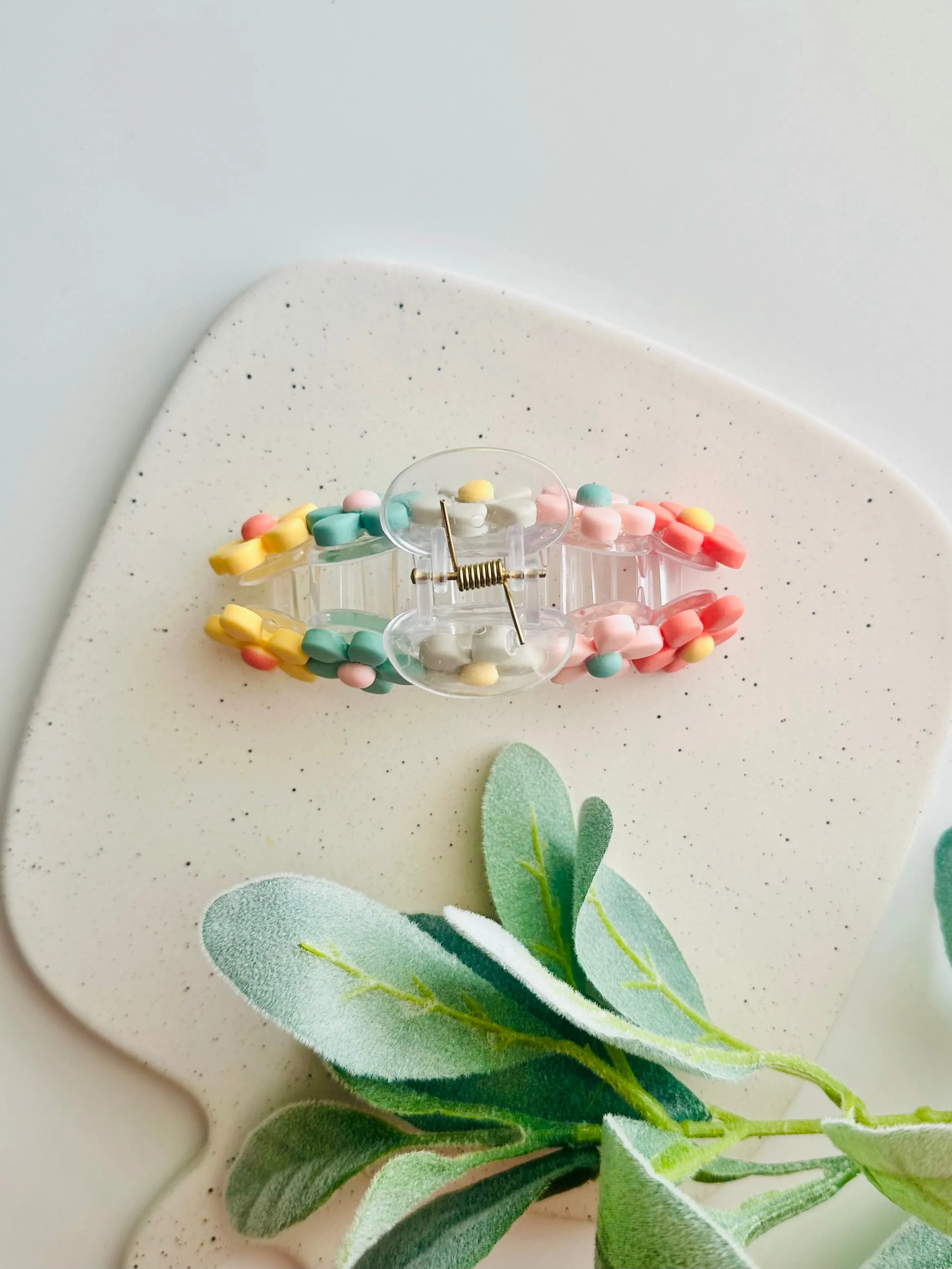 Pastel Blossom Claw Clip