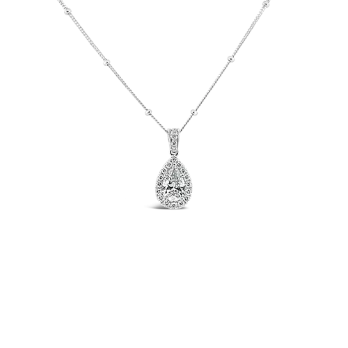 Pear Shaped Diamond Pendant
