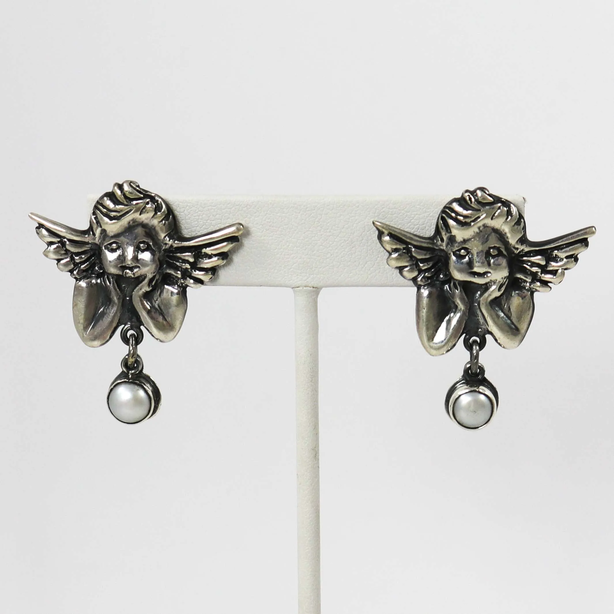 Pearl Angel Earrings