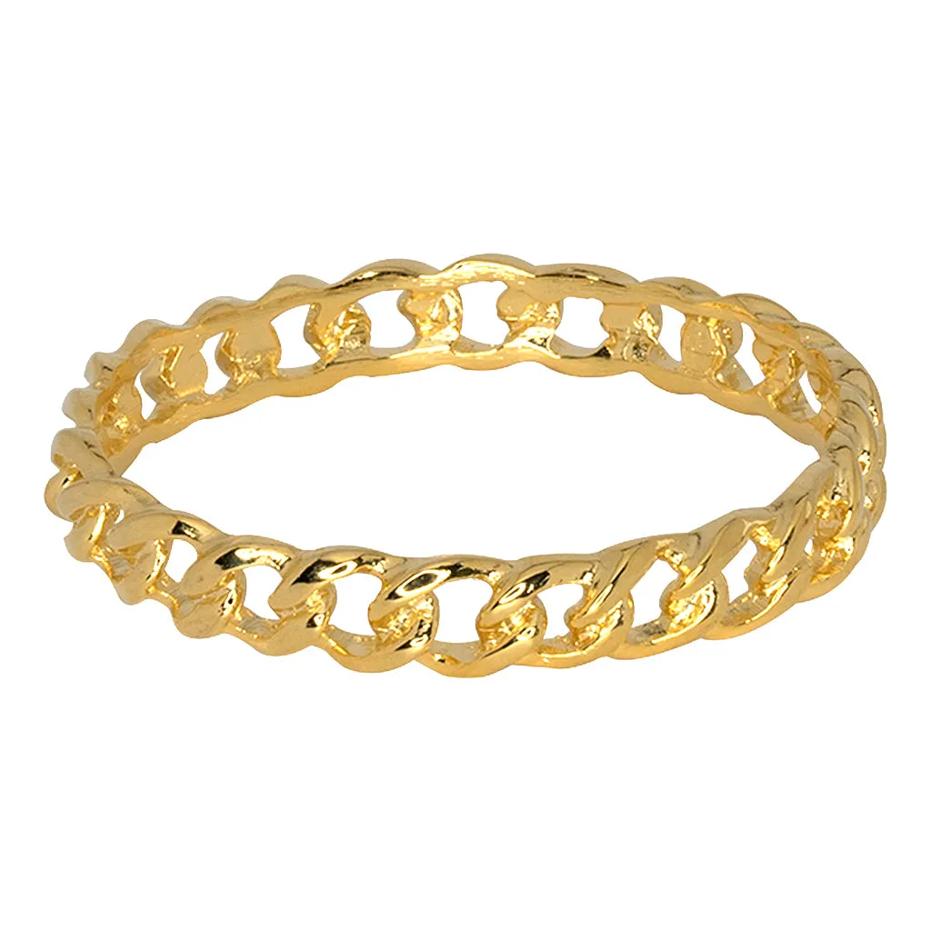 Polished Gold Link Bangle