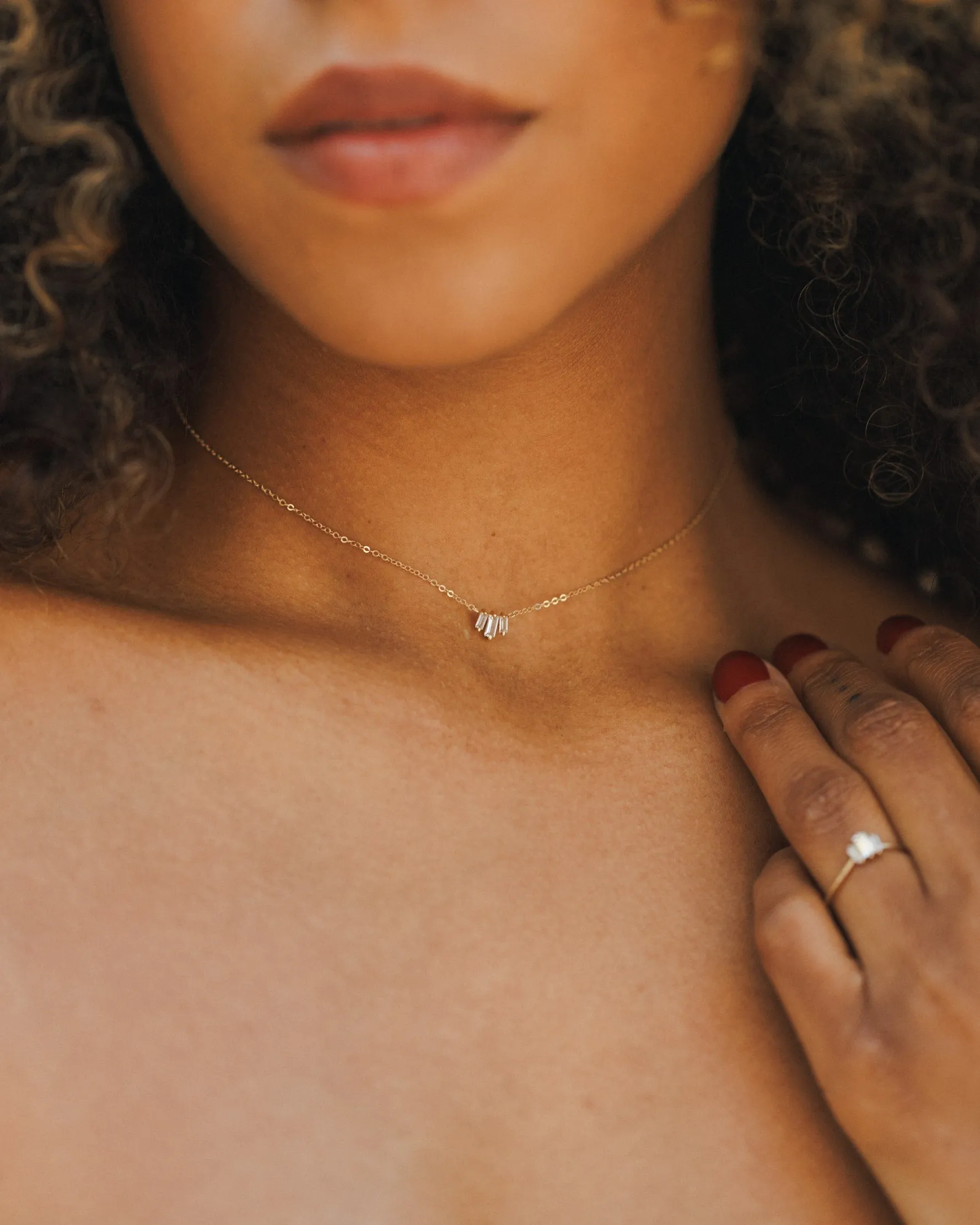 Prisma White Sapphire Necklace