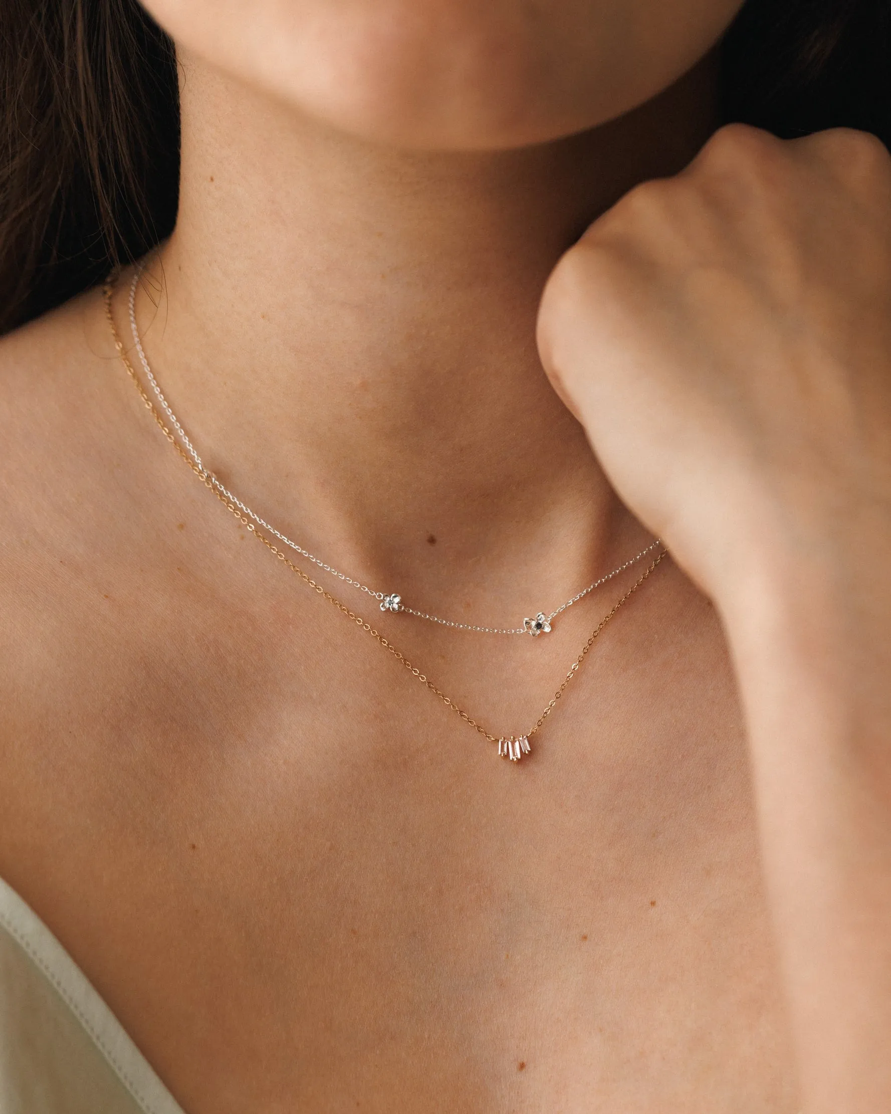 Prisma White Sapphire Necklace