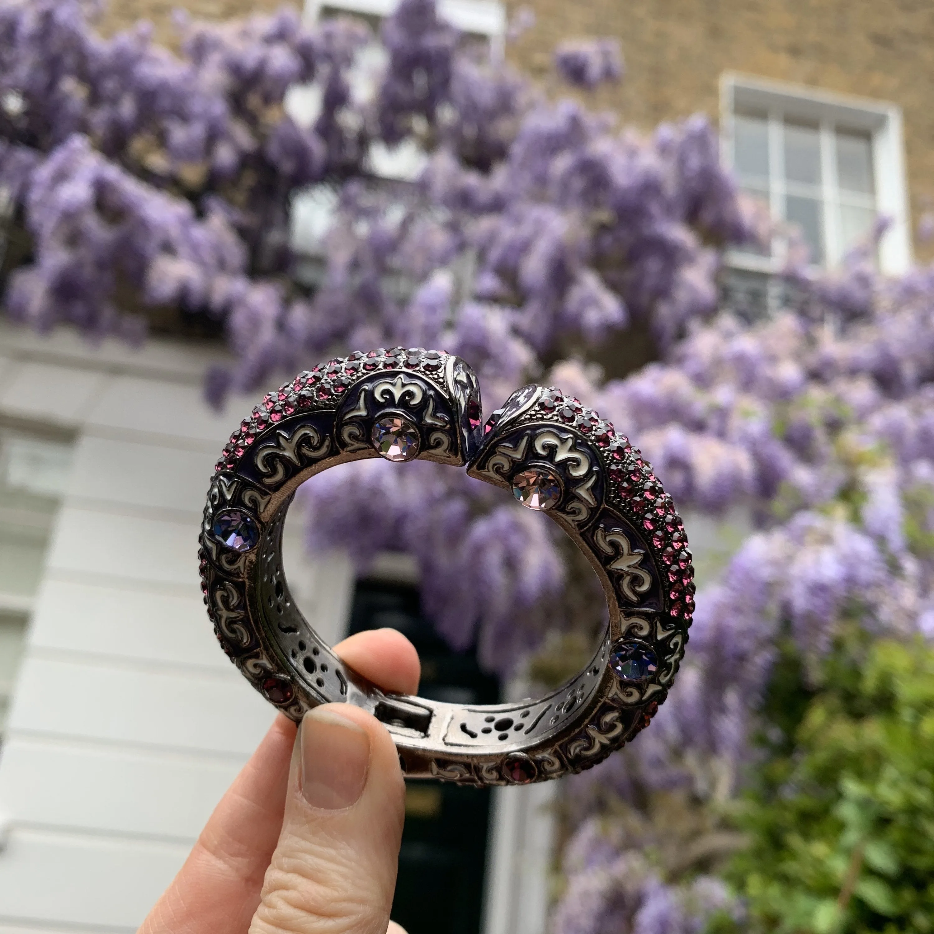 Purple crystal sparkly bracelet